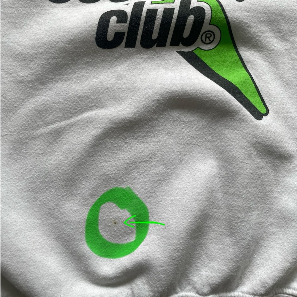 Anti Social Social Club careless bolt heavy baggy white/green hoodie - SIZE XXL - Picture 7 of 9